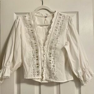 Free People Peekaboo Blouse - L